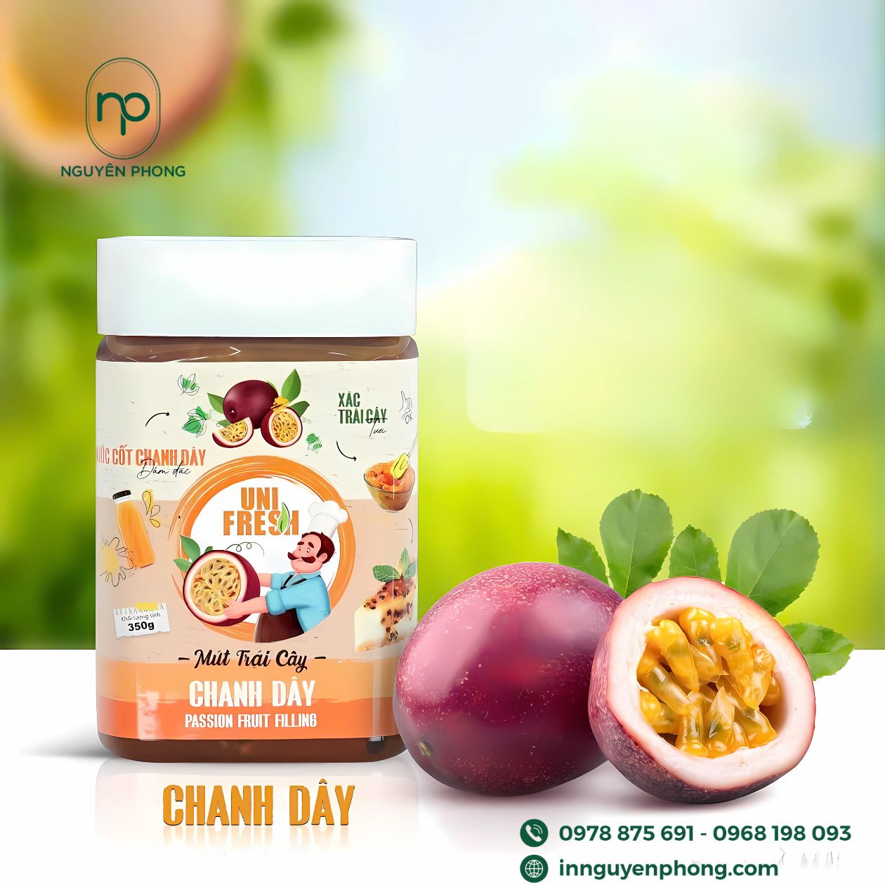 Tem nhãn sản phẩm chanh dây